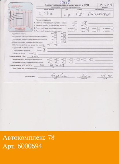 Двигатель Renault Clio 1998-2008 D4F 722